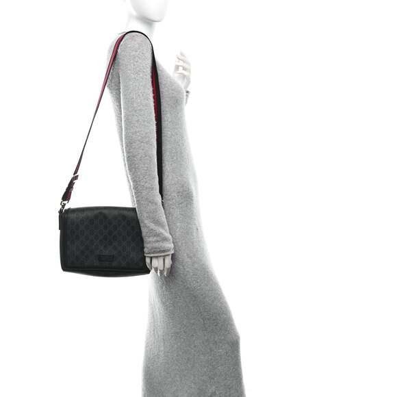 Gg Supreme Appia Calfskin Web Crossbody #218923G14B - Picture 2 of 10